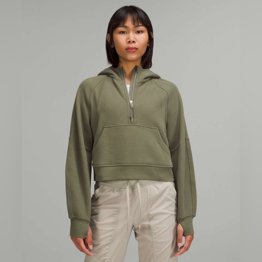 Lululemon Cropped Scuba Hoodie Olive